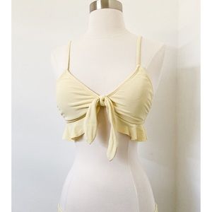 Yellow Ruffled Swimsuit
